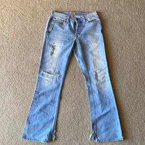 Vintage Distressed light blue jeans